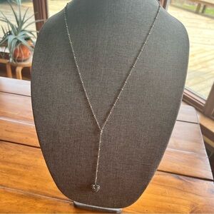 🍭6/$30 American Eagle Outfitters Silver Tone Heart Charm Dangle Necklace